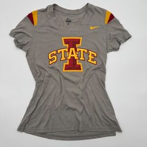 Nike Iowa State Cyclones Womens Gray V-Neck T-Shirt Jersey Style Medium